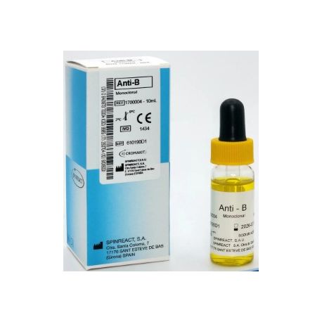 Monoclonal anti-B blood group reagent. 10 ml bottle