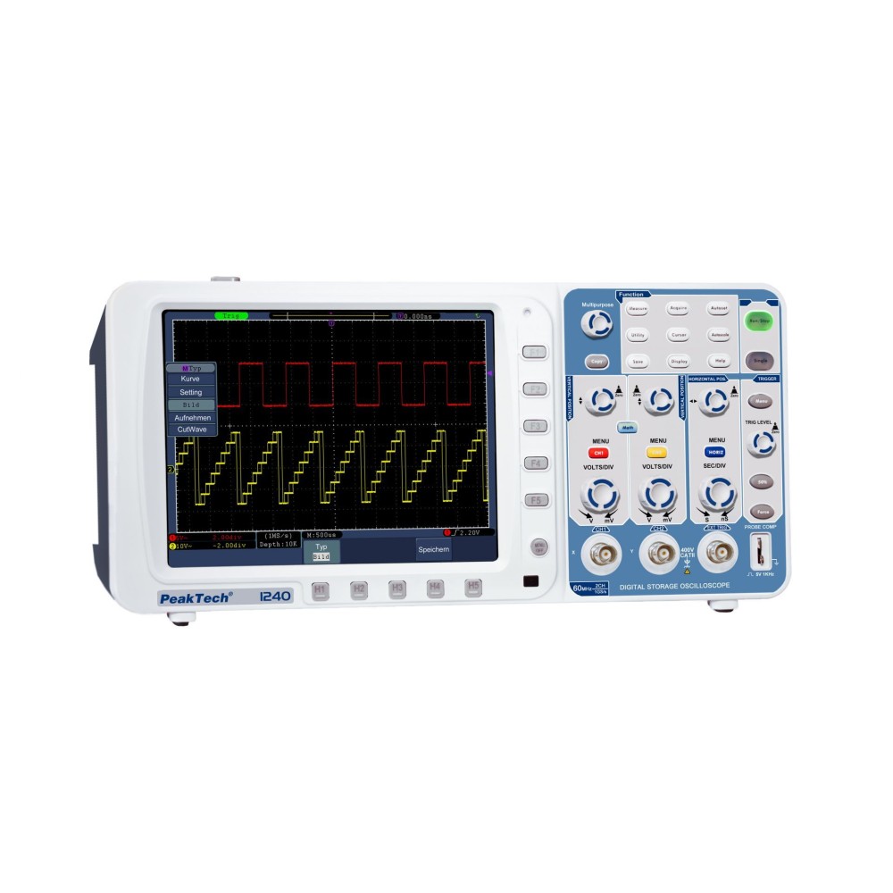 Oscil·loscopi taula Peaktech P-1240. USB-LAN-VGA canals 2x60 MHz