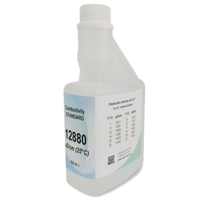 Solució calibrar conductivitat 12880 uS/cm CON-12880. Flas 500 ml