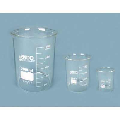 Vasos precipitados vidrio borosilicato Endo forma baja 400 ml. Caja 8 unidades