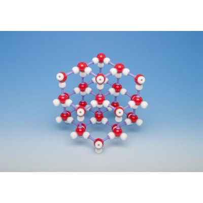 Modelo cristalográfico gel MKO-123-35. Juego 35 moléculas de agua