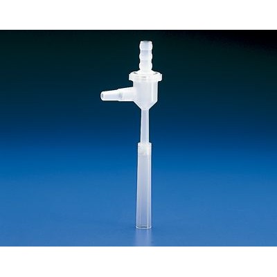 PP plastic water trumpet. Obtaining the vacuum
