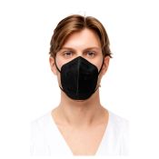 Black FFP2 particle self-filtering masks without valve. Box 10 units