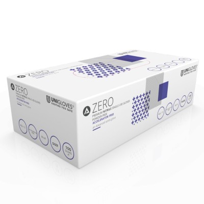 Guants examen nitril Zero. Capsa 10x100 unitats