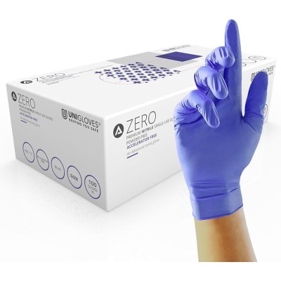 CrossGuard antimicrobial nitrile examination gloves. Box 10x100 units
