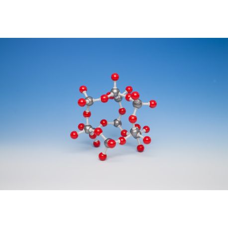 Modelo cristalográfico dióxido de silicio MKO-136-38. Juego 38 átomos