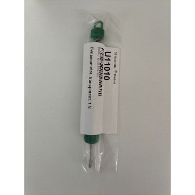 Dinamómetro básico transparente U-11010. Fuerza 1 newton en 0'02 N