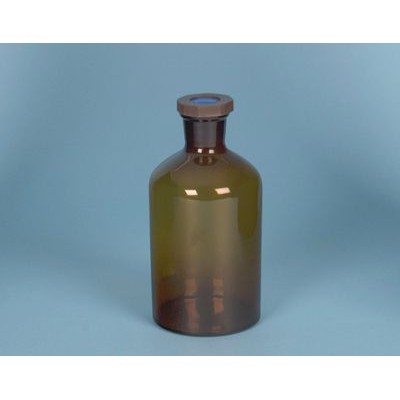 Flascó vidre topazi boca estreta tap plàstic CHG-007. Capacitat 500 ml