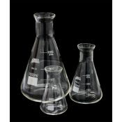 Matraz Erlenmeyer vidrio Endo cuello estrecho con tapón. Capacidad 500 ml