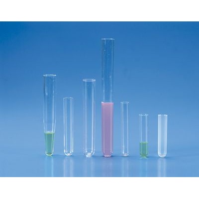 Tubs assaig plàstic PS 16x150 mm (20 ml). Capsa 100 unitats