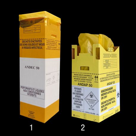 Contenedores residuos G-II cartón-A 50 litros D-270055. Caja 10 unidades