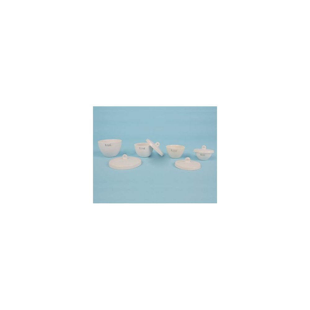 Crisoles porcelana bajos 50 ml (38x59 mm) CPD-004. Caja 10 unidades