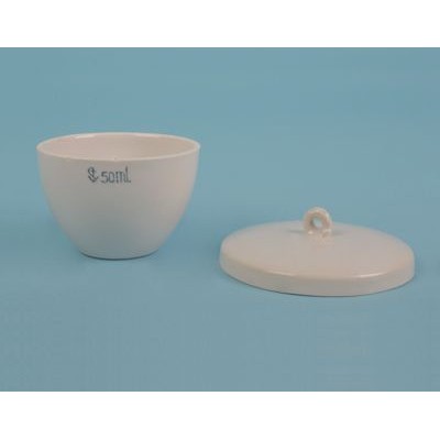 Crisoles porcelana bajos 50 ml (38x59 mm) CPD-004. Caja 10 unidades