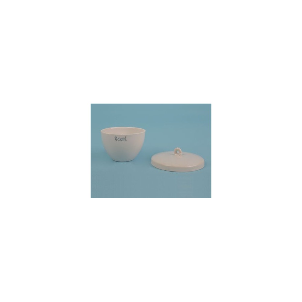 Crisoles porcelana bajos 50 ml (38x59 mm) CPD-004. Caja 10 unidades