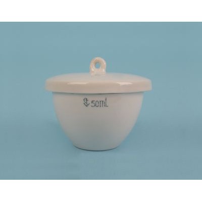 Crisoles porcelana bajos 50 ml (38x59 mm) CPD-004. Caja 10 unidades
