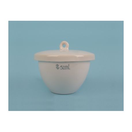 Crisoles porcelana bajos 50 ml (38x59 mm) CPD-004. Caja 10 unidades