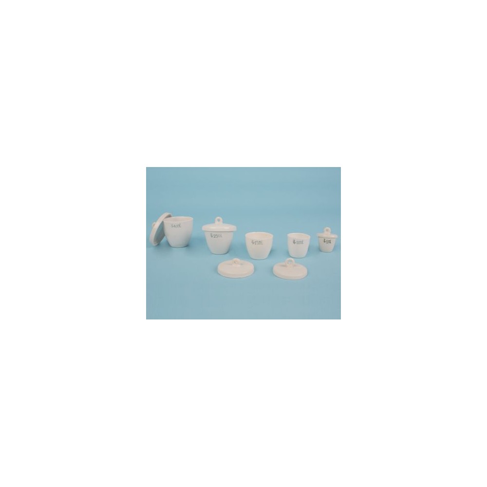 Crisoles porcelana medianos 50 ml (46x53 mm) CPC-007. Caja 10 unidades