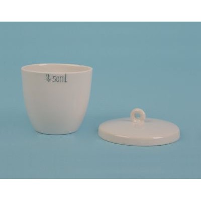 Crisoles porcelana medianos 50 ml (46x53 mm) CPC-007. Caja 10 unidades