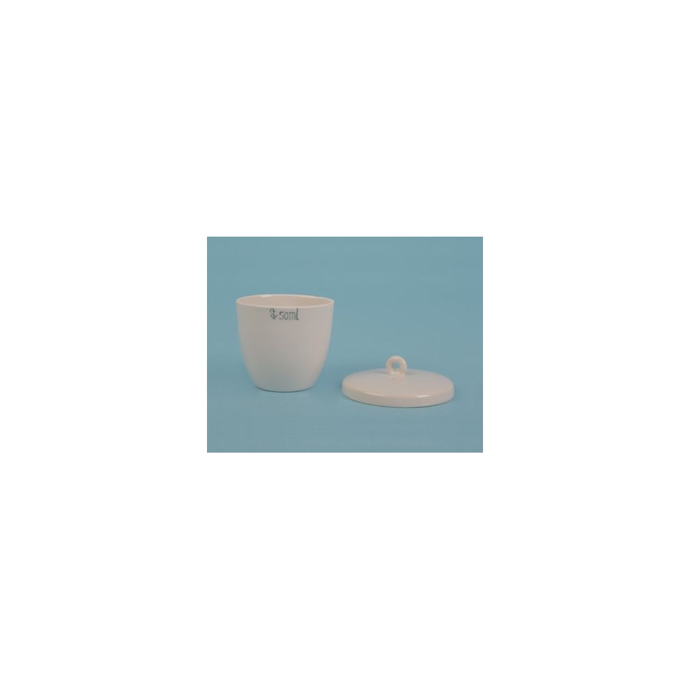 Crisoles porcelana medianos 50 ml (46x53 mm) CPC-007. Caja 10 unidades
