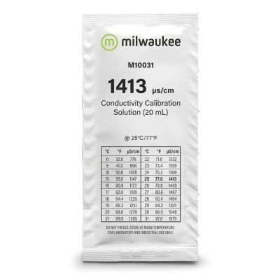 Solución calibrar patrón CE 1413 uS/cm M-10031B. Caja 25x20 ml