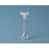 Matraz aforado cristal con tapón plástico PP DDB-002. Capacidad 10 ml