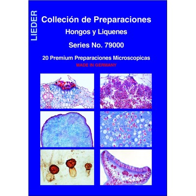 Preparaciones microscópicas L-79000. Hongos y líquenes (20p)
