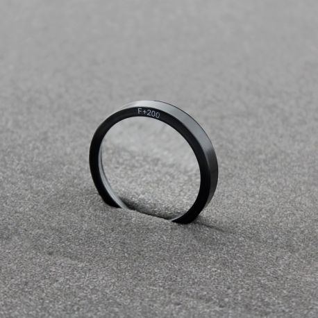 Lent vidre òptic 40 mm emmarcada DO-104076. Biconvexa F +100 mm