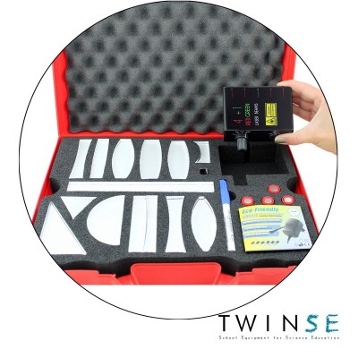 Kit óptica geométrica DO-108020 con láser rojo multihaz