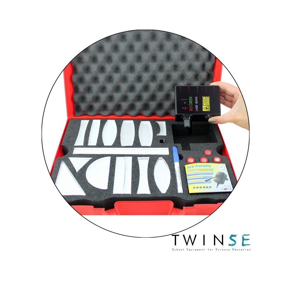 Kit óptica geométrica DO-108020 con láser rojo multihaz