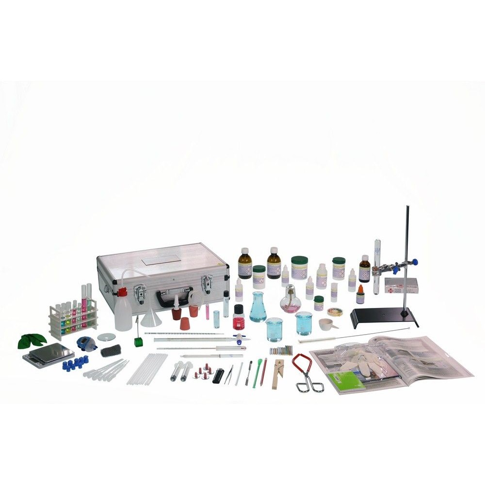 Kit química TEC-30025. Química básica, 19 experimentos