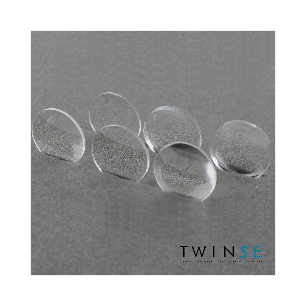 Lents plàstic PMMA 40 mm DO-104023. F= +50/+100/+150/+250/-100/-200 mm