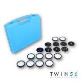 Lents vidre òptic 40 mm emmarcades DO-104021. Estoig 4+4+2+8 peces