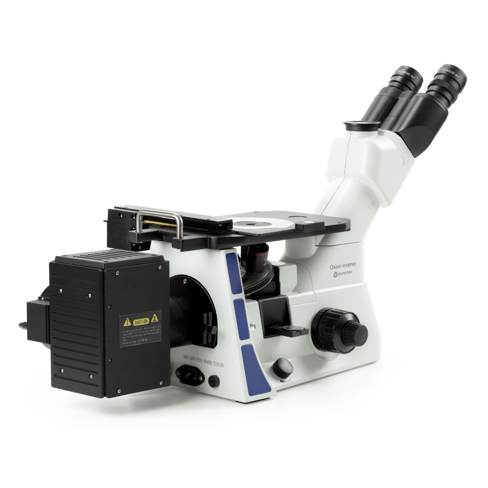 Microscopio metalográfico invertido Oxion OX-2653-PLM. Trinocular 50x-500x