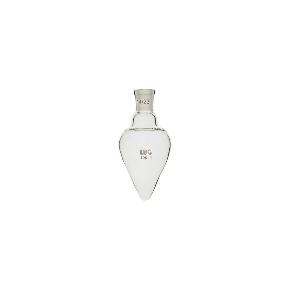 Matràs forma cor esmerilat 14/23. Capacitat 100 ml