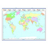 Mapa mural mut retolable 1400x1000 mm. Mapamundi