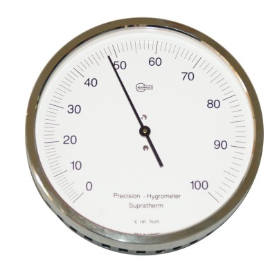 Higròmetre cabell sintètic Herter 3518. Carcassa Metàl·lica 100 mm