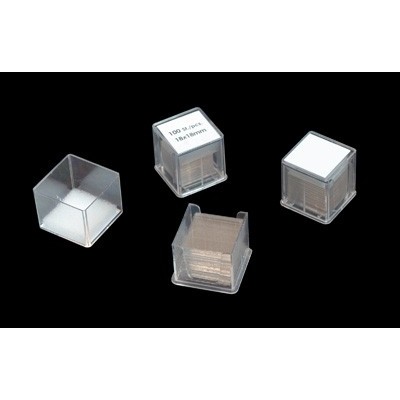 Cubreobjetos cuadrados 20x20 mm. Caja 100 piezas