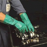 Guantes seguridad nitrilo antiácidos y antidisolventes. Par