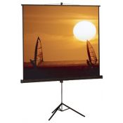 Pantalla projecció trípode inclinable. Blanca 1800x1800 mm