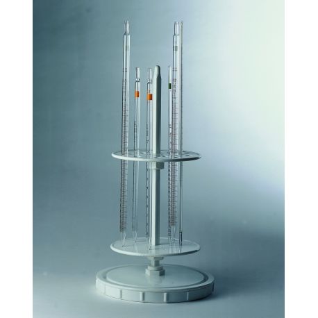 PEHD plastic circular pipette holder. Capacity 28 pieces