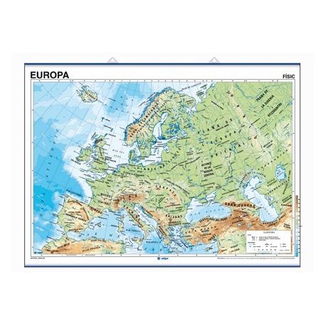 Physicopolitical wall map 900x1120 mm. Europe