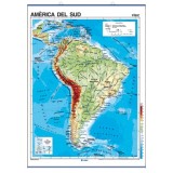 Mapa mural fisicopolític 900x1180 mm. Amèrica del Sud