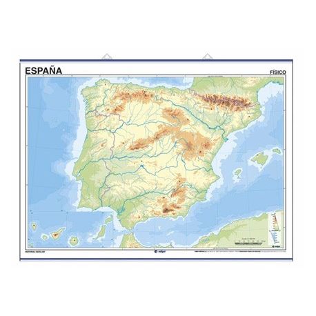 Labelable silent wall map 1400x1300 mm. Iberian Peninsula