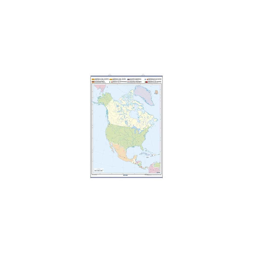 Mapa mural mut retolable 1400x1000 mm. Amèrica del Nord