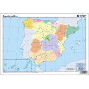 Mapas mudos colores 330x230 mm. Pen. Ibérica política. Bloque