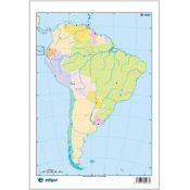 Mapes muts colors 230x330 mm. Amèrica Sud política. Bloc 50