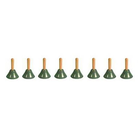 Loose painted steel bells with 912 wooden handle. DO-DO 8 notes unicolor