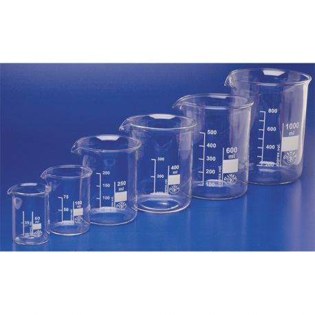 Vaso precipitados vidrio borosilicato Kimax forma baja. Capacidad 400 ml