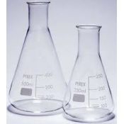 Matrassos Erlenmeyer vidre Pyrex 250 ml. Capsa 10 unitats