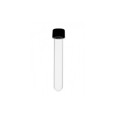 Tub assaig vidre borosilicat tap rosca plàstic PP. Mida 13x100
